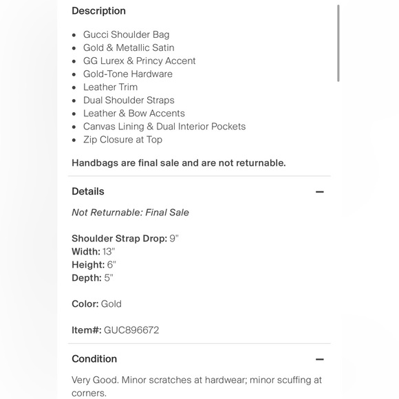 Authentic Gucci GG Lurex Princy Boston Bag - Bought from TheRealReal - Picture 5 of 16